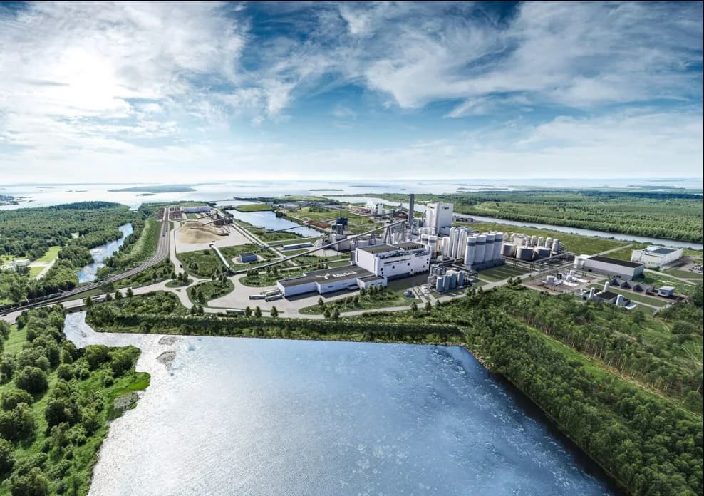 Visualisering av Metsä Fibres bioproduktfabrik i Kemi